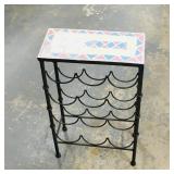Mosaic Tile Metal Wine Rack (Vintage)