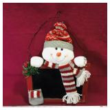 Plush & Wood Frosty Wall Decoration (Vintage)