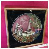 Painted Glass Art Picture (Vintage) (17' x 17')