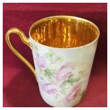 Painted Ceramic Cup (Vintage) (3 1/2' Tall)