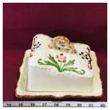 Covered Pottery Butter Dish (Vintage)