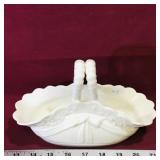 Ceramic Basket Planter (Vintage)