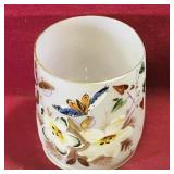 Painted Glass Flower Vase (Vintage)
