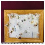 Frame With Assorted Pins (Vintage)