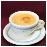 Ceramic Cup Salt Shaker & Saucer (Vintage)