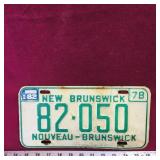1978 New Brunswick License Plate
