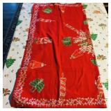 Embroidered Linen Christmas Tablecloth (38' x 38')