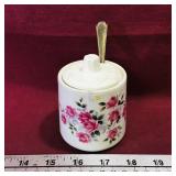 Eastgate Covered Ceramic Sugar Dish & Spoon