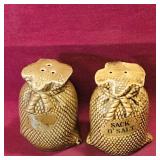 Ceramic Sacks Salt & Pepper Shakers (Vintage)