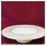 Milk Glass Pedestal Cake Plate (Vintage)