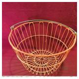 Painted Metal Egg Basket (Vintage)