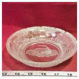 Embossed Glass Dish (Vintage)