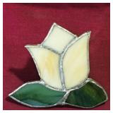Small Stain Glass Flower Napkin Ring (Vintage)