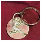 Metal Baseball Player Keychain (Vintage)