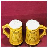Pair Of Beer Steins Salt & Pepper Shakers