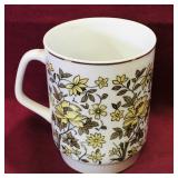 Ceramic Flower Pattern Mug (Vintage) (4' Tall)