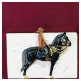 Chalkware RCMP Officer & Horse Wall Mount