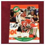 1990 Pro Set Mark Johnson NHL Hockey Card
