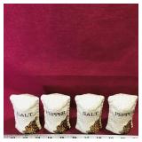 2 Pairs Of Ceramic Salt & Pepper Shakers (Vintage)
