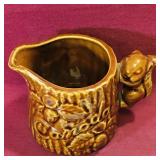 Pottery Creamer (Vintage) (3 1/4' Tall)