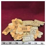 Lot Of Crystal Palace Coupon Tickets (Vintage)