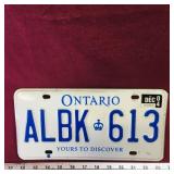 2004 Ontario License Plate