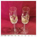 Pair Of 50th Anniversary Champagne Glasses