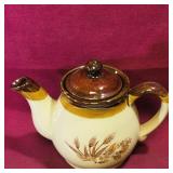 Ceramic Wheat Pattern Teapot (Vintage)