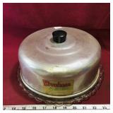 Duchess Glass Cake Plate & Aluminum Cover