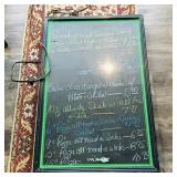 Large Glass Light-Up Chalkboard Sign (Vintage)