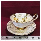 Queen Anne Bone China Teacup & Saucer