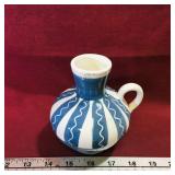 Painted Ceramic Flower Vase (Made In Norway)