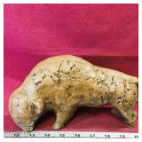 Canadian Maple Burl Buffalo Carving (Vintage)