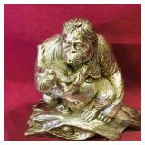 Metal Gorilla & Young Figurine (Vintage)