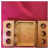 Wooden Drink Caddy Tray (Vintage)