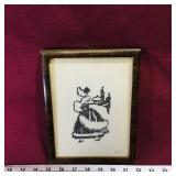 Framed Stitch Art Picture (Vintage)