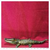 Painted Cast Iron Decorative Alligator (Vintage)