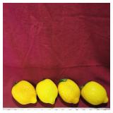 Lot Of 4 Art Glass Lemons (4 3/4' Long)