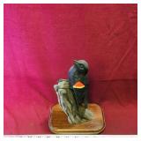 Painted Wooden Bird Figurine (9 1/4' Tall)