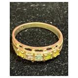 10K Gold Ring with Stones (2.5 Grams) (Size 7 3/4)