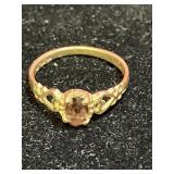 10K Gold Amethyst Ring (1.4 Grams) (Size 5 1/2)