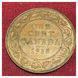 1918 Canada GRV EF40 One Cent Coin