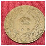 1919 Newfoundland One Cent Coin
