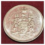 1969 Canada 50 Cent Coin