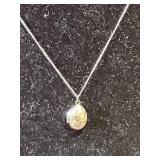 18.5' Sterling Silver with Antique Sterling Locket
