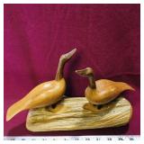 Vintage Woodcarved Birds Figurine (8 1/4' Tall)