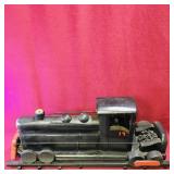 Painted Wooden & Metal Toy Train Engine (Vintage)
