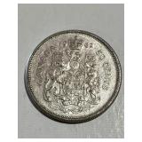 1962 Canadian Silver 50 Cent Coin