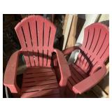 Plastic Adirondack Chairs Qty 2