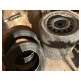 Tires and Rims, 4pcs 185/65R15 on 4 Hole Rims